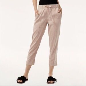 Aritzia Babaton Linen Pants Cream Size XXS